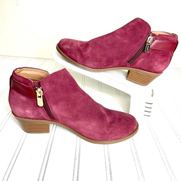 Vionic Millie Burgundy Booties Size 6 W - Picture 6 of 9